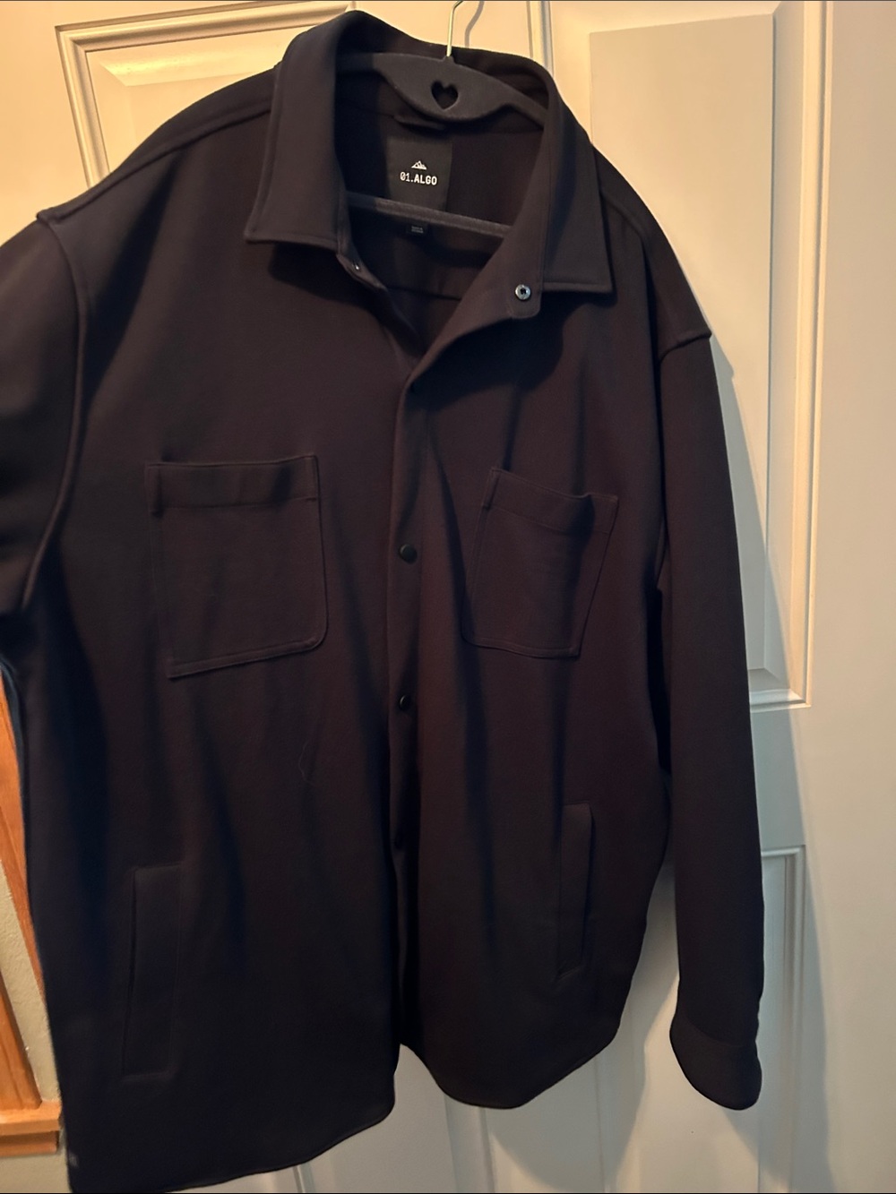 01.ALGO Men's Lightweight Shirt Jacket in Black - 2XL